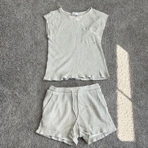 Gilli Ribbed Knit set in Cream